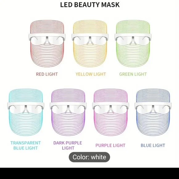 7 Color LED Wavelength Light Mask - Picture 6 of 11